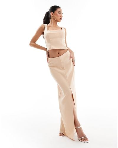ASOS Formal Maxi Skirt Co-ord - White