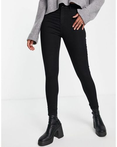 Miss Selfridge Steffi - Skinny Jeans Met Superhoge Taille - Zwart