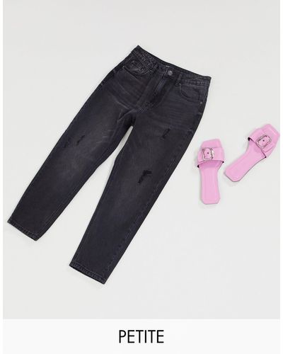 Vero Moda Mom jeans a vita alta neri - Nero