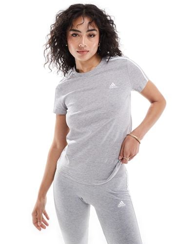 adidas Originals Essentials Slim 3-stripes T-shirt - Grey