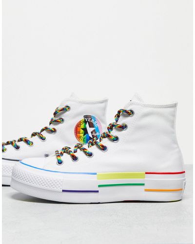 Converse Chuck Taylor - All Star Lift Hi - Pride - Sneakers Met Plateauzool - Metallic