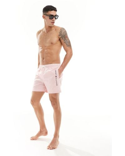 Tommy Hilfiger Mid Length Swim Shorts - White