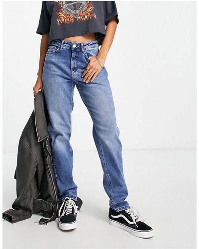 ONLY Veneda - mom jeans a vita alta medio - Blu