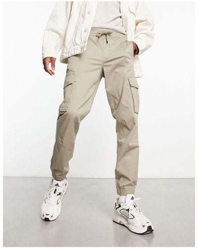 River Island Washed Look Cargo - Natural