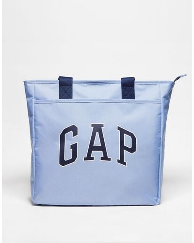 Gap Yale - borsa shopping chiaro con stampa e tasca frontale - Blu
