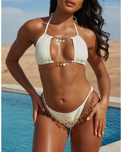 Moda Minx X Savannah-shae Richards Maria Coin High Waist Bikini Bottoms - Brown