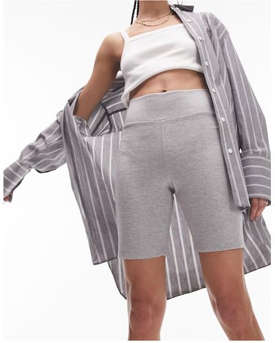 TOPSHOP – hochwertige, schwere leggings-shorts - Grau
