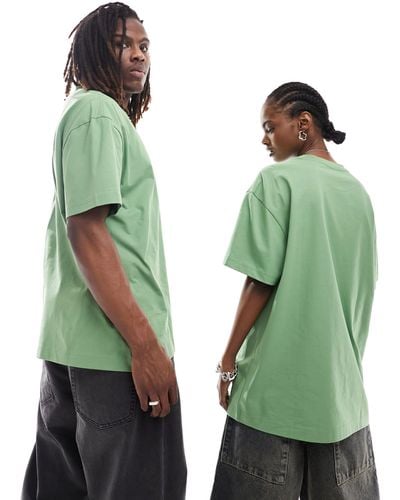 Weekday Unisex Oversized T-shirt - Green