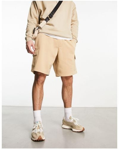 New Look Cargo Jersey Shorts - Natural