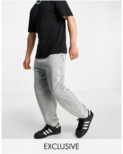 Collusion Oversized Sweatpants With Print - Grey