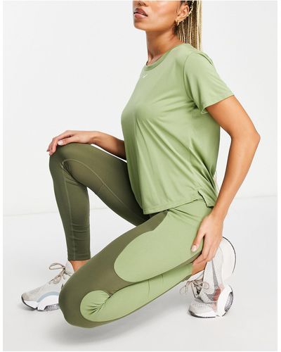 Nike Air fast - legging taille mi-haute en tissu dri-fit - kaki - Vert