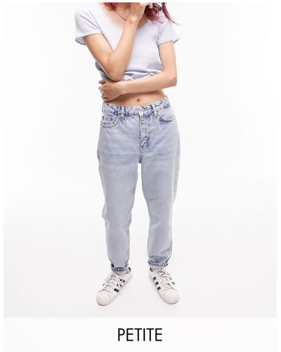 Topshop Unique Jean mom - délavé - Bleu