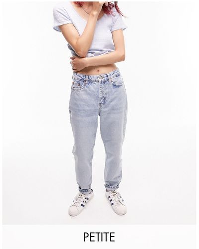 Topshop Unique – original – mom-jeans - Blau