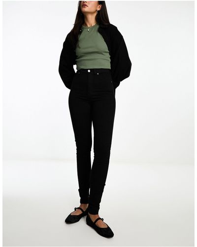 Dr. Denim Solitaire - Super Skinny Jeans Met Hoge Taille - Zwart