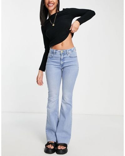 River Island Flared Jeans Met Halfhoge Taille - Blauw