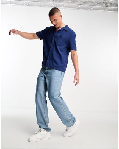 Lee Jeans Short Sve Collared Shirt - Blue