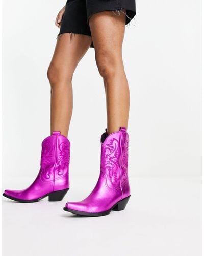 Jeffrey Campbell Kidding Western Boots - Pink