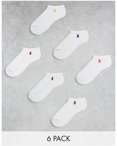 Polo Ralph Lauren – 6er-pack quarter socks - Weiß