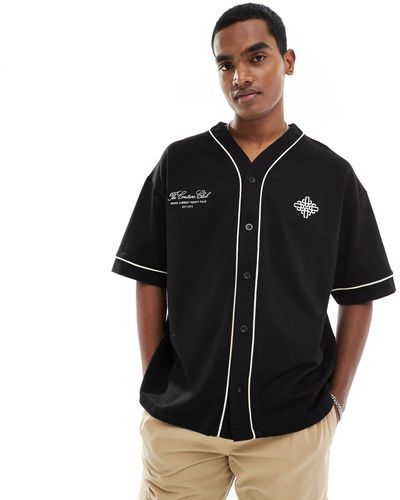 The Couture Club Baseball Jersey Shirt - Black