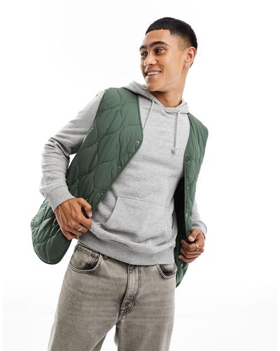 New Look Quilted Gilet - Green