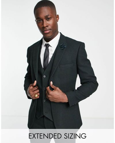 ASOS Wedding Super Skinny Wool Mix Twill Suit Jacket - Gray
