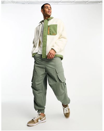 Levi's – buchanan – hemdjacke aus teddyfell - Grün