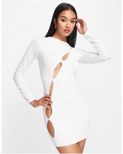 Aria Cove one shoulder mini dress with contrast bra detail in