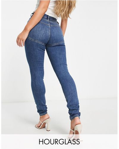 ASOS Jeans skinny modellanti elasticizzati scuro - Blu