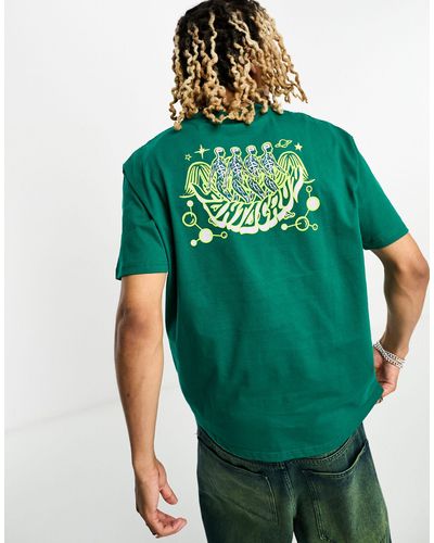 Santa Cruz T-shirt unisex con stampa sul petto e sulla schiena - Verde
