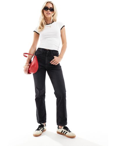 ASOS Asos design petite – straight jeans im stil der 90er - Weiß