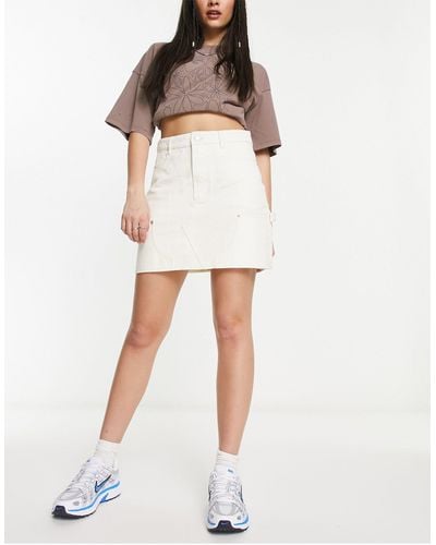 Obey Bibi Carpenter Skirt - White