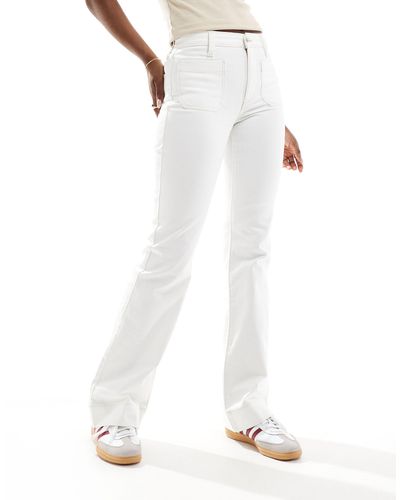Wrangler Jeans a zampa bianchi - Bianco
