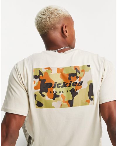 Dickies Artondale - t-shirt beige con riquadro stampato sul retro - Neutro