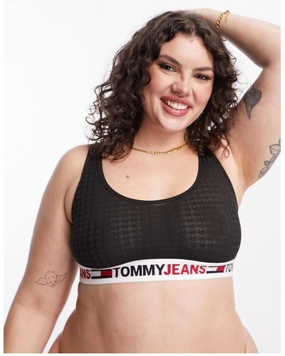 Tommy Hilfiger Tommy Jeans Plus Mesh Bralette - Black