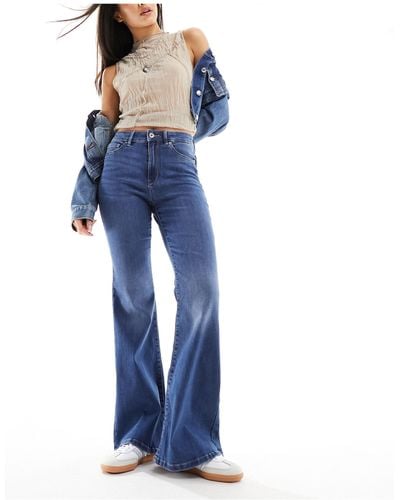 ONLY Rose High Waisted Flared Jeans - Blue