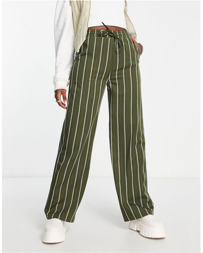 Reclaimed (vintage) Pantalones caqui sin cierres - Verde