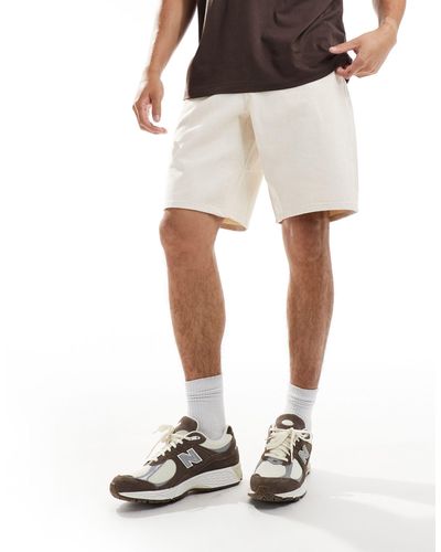 River Island Slim Denim Shorts - White