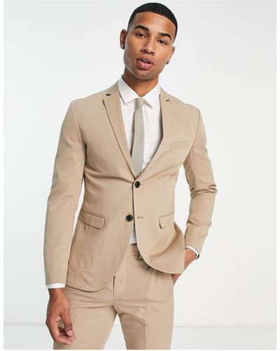 Jack & Jones Premium Super Slim Fit Suit Jacket - Natural