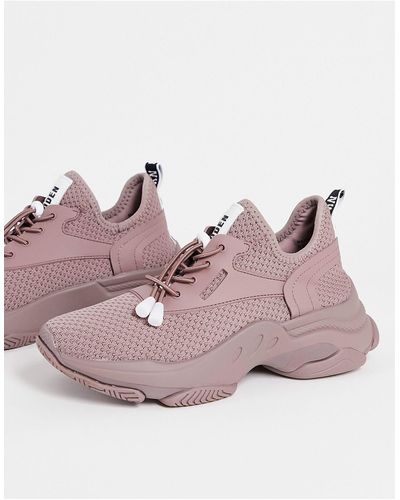 steve madden match chunky trainers in light taupe
