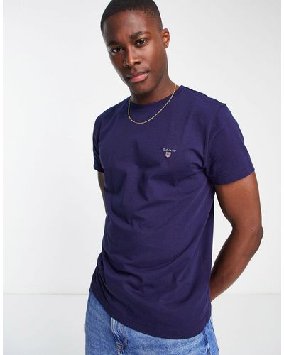 GANT T-shirt notte con logo original - Blu