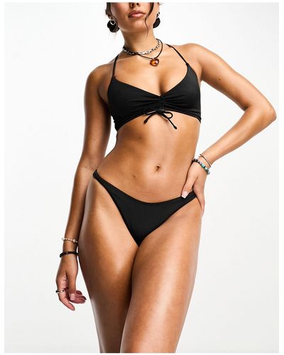 Weekday Rock Mini Brazilian Bikini Bottoms - Black