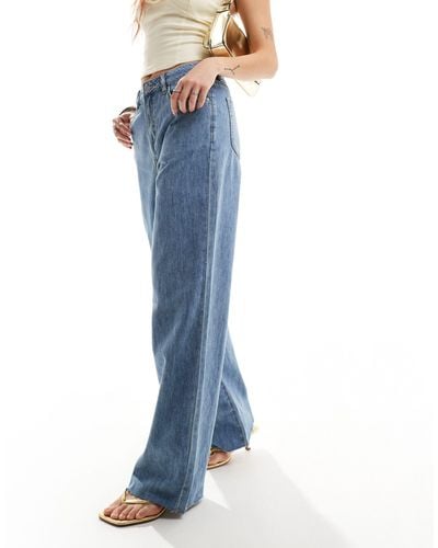 Urban Revivo Wide Leg Relaxed Jeans - Blue