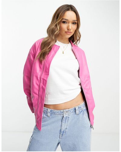 River Island Giacca bomber acceso - Rosa