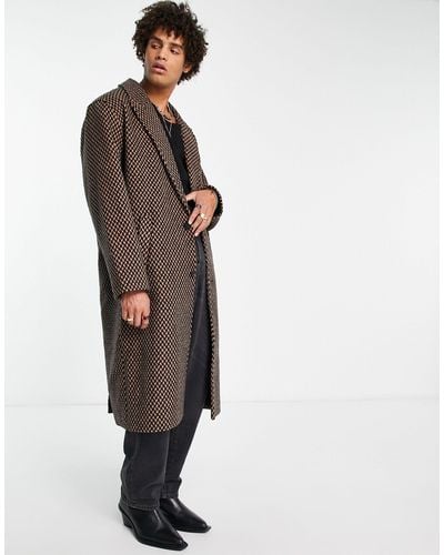 ASOS Oversized Overcoat - Brown