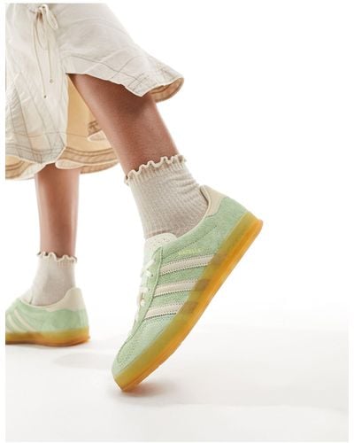 adidas Originals Gazelle indoor - sneakers lime e crema - Multicolore