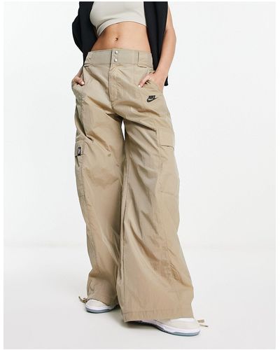 Nike Sportswear Oversized High-waisted Woven Cargo Pants - Natural