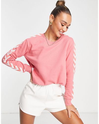 Hummel – klassisches oversize-sweatshirt - Pink