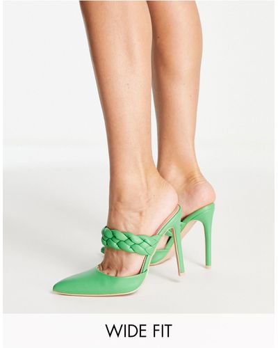 Raid Wide Fit Alessi - scarpe con tacco e fascia intrecciata - Verde