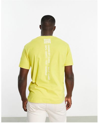 Champion Rochester future - t-shirt gialla con stampa di globo sul retro - Giallo