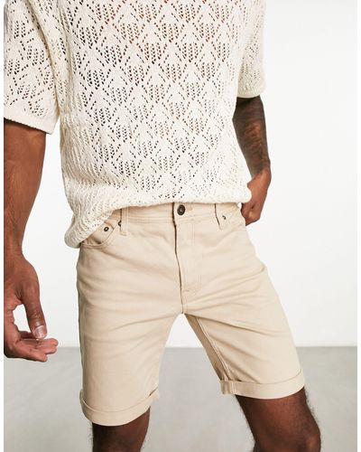 Jack & Jones Intelligence – schmale shorts - Natur